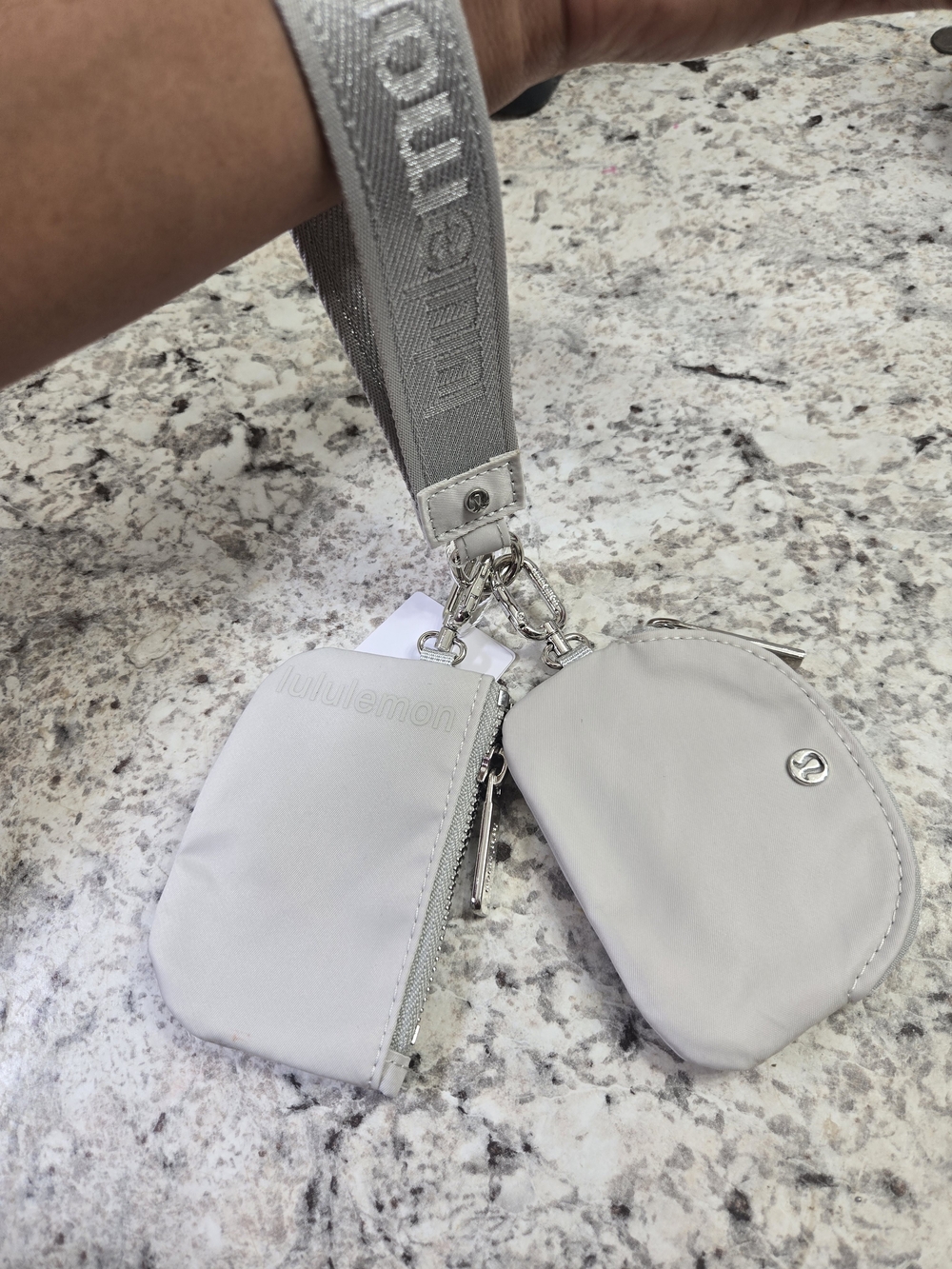 lululemon Dual Pouch Wristlet Gray - Picture 6 of 8